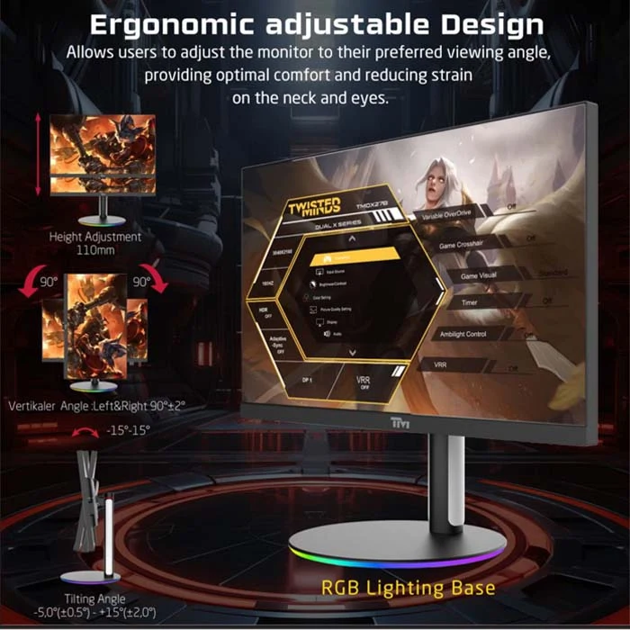 توستد مايندز – 27 بوصة 4K بتردد 160–320 هرتز IPS - شاشة جيمينج